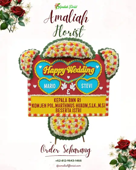Papan Bunga Pernikahan Ngombak